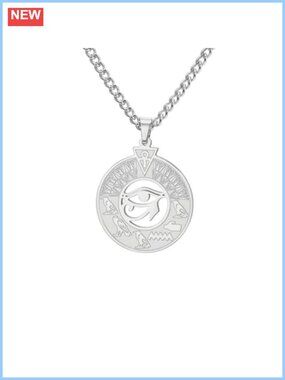 Eye of Horus Ankh Cross Necklace Stainless Steel Egyptian Pendant